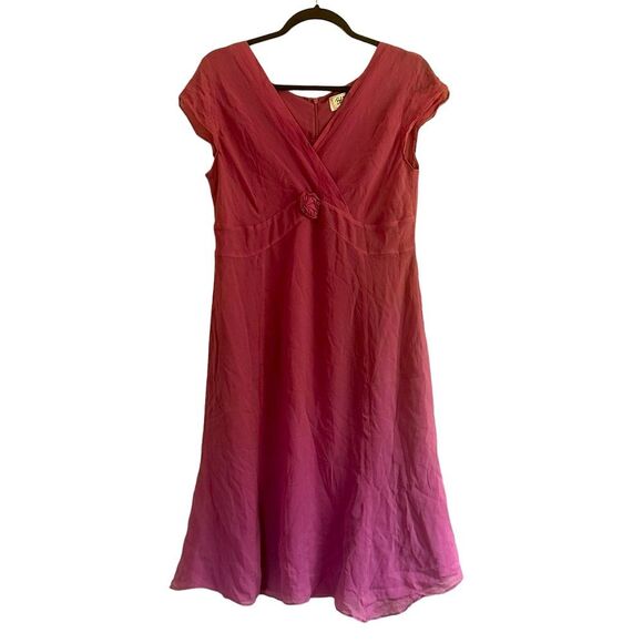 Bob Mackie Dresses & Skirts - Bob Mackie Muave Short Sleeve Midi Dress Size 12